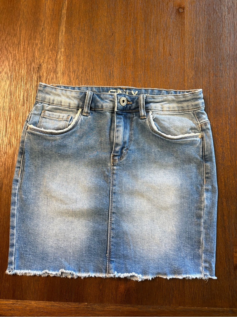 Only Denim Mini Skirt in Light Blue